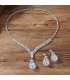 SET737 - Simple Diamond Necklace Set
